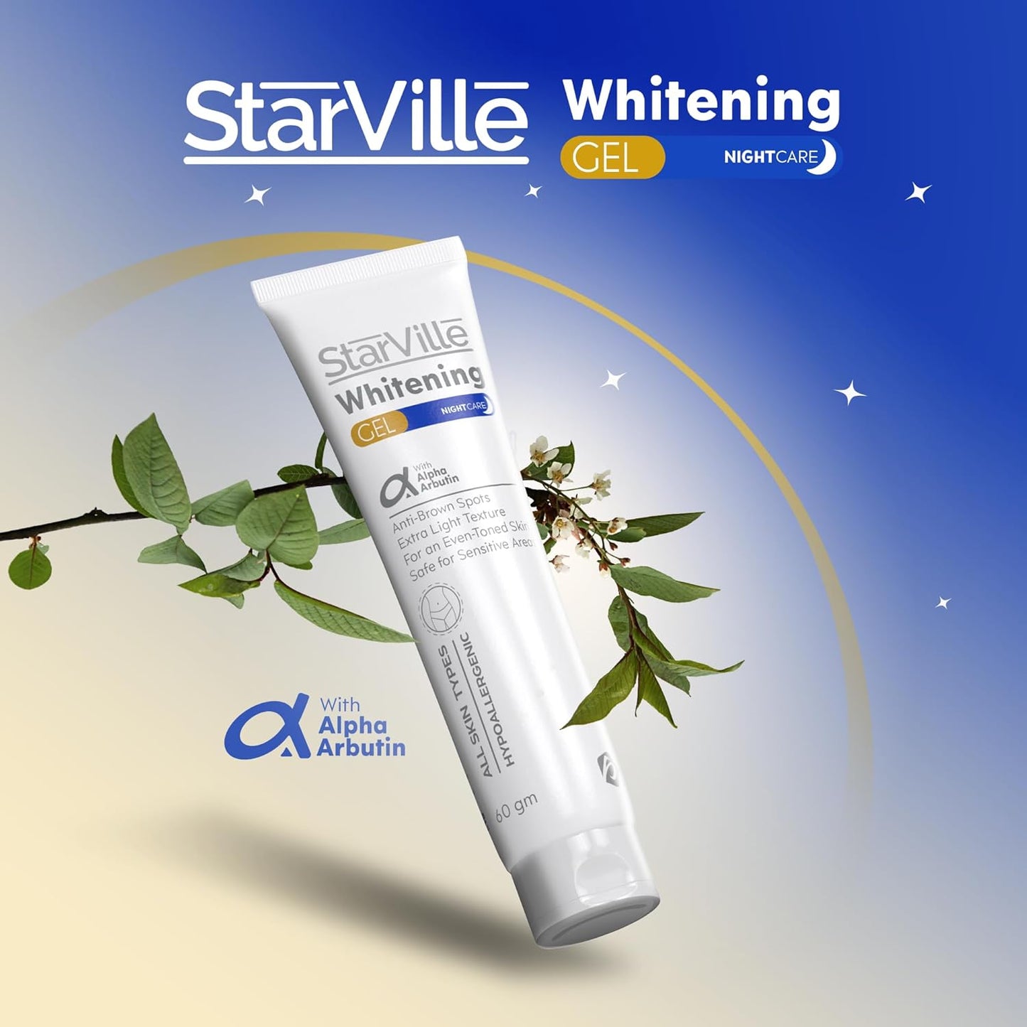 Starville Night Care Whitening Gel – Deep Moisturizing & Skin Brightening – 60gm