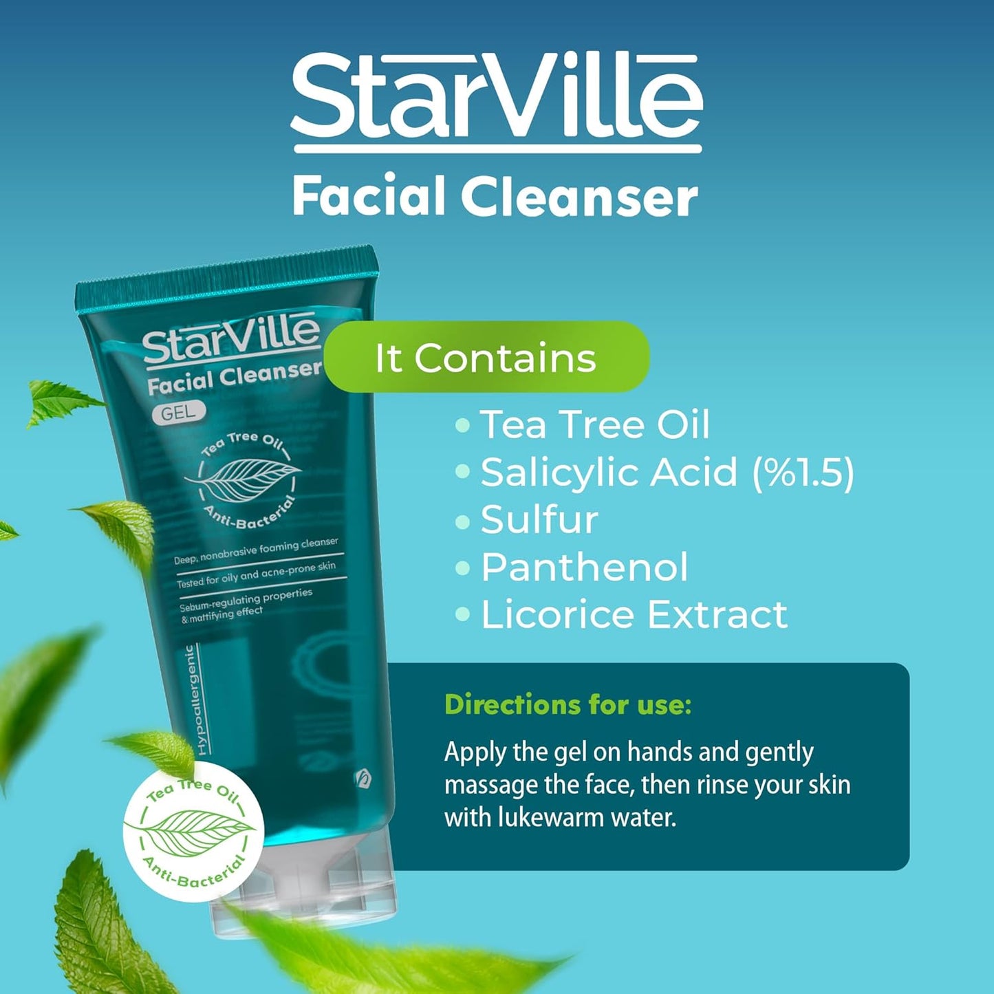 StarVille acne prone skin facial cleanser 100 ml