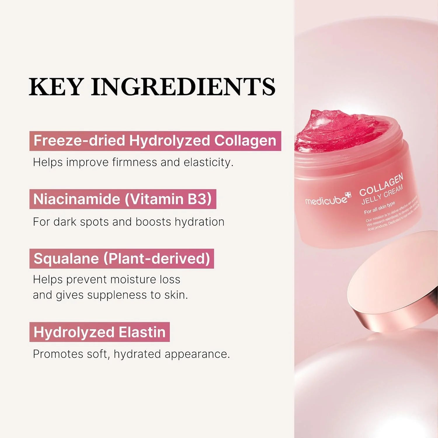 Medicube Jelly Cream with Collagen and Niacinamide Extract for Youthful Skin and Anti-Aging, 50 ml