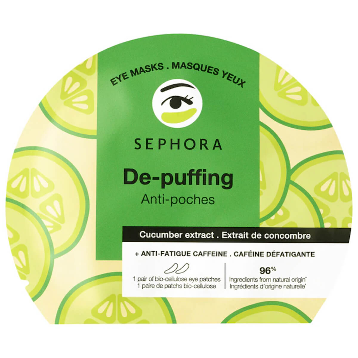 Sephora Collection Caffeine Eye Mask Patches – Reduces Dark Circles and De-Puffs Under Eyes