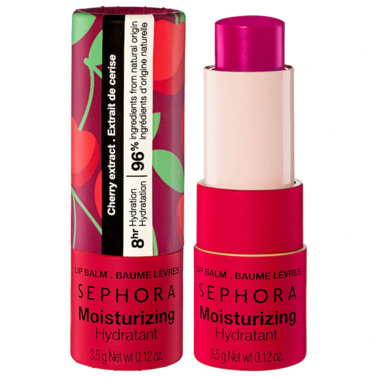 Sephora Collection Cherry Moisturizing Lip Balm – 95% Natural Vegan Lip Care 3.5g