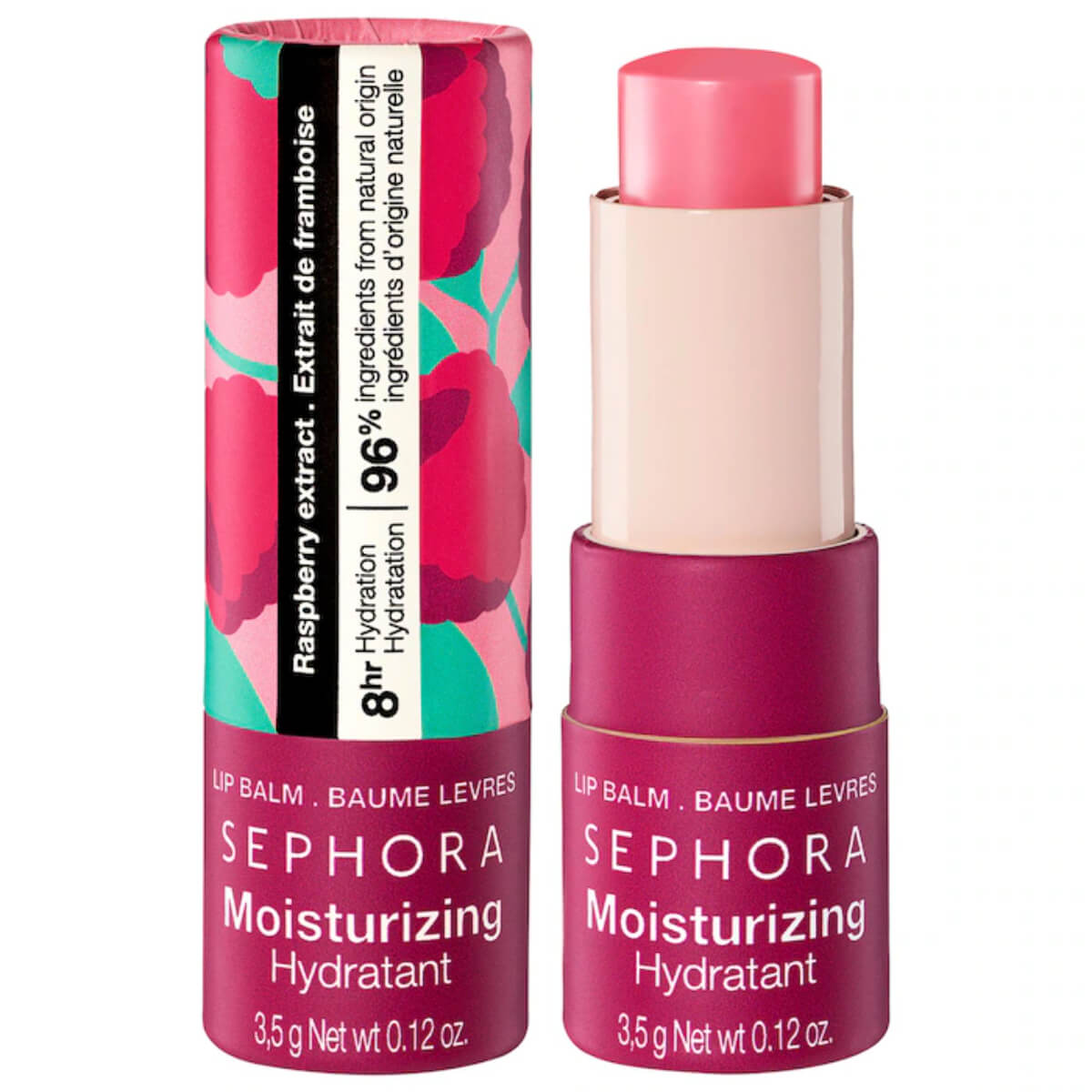 Sephora Collection Moisturizing Lip Balm Raspberry – 95% Natural Vegan Lip Care 3.5g