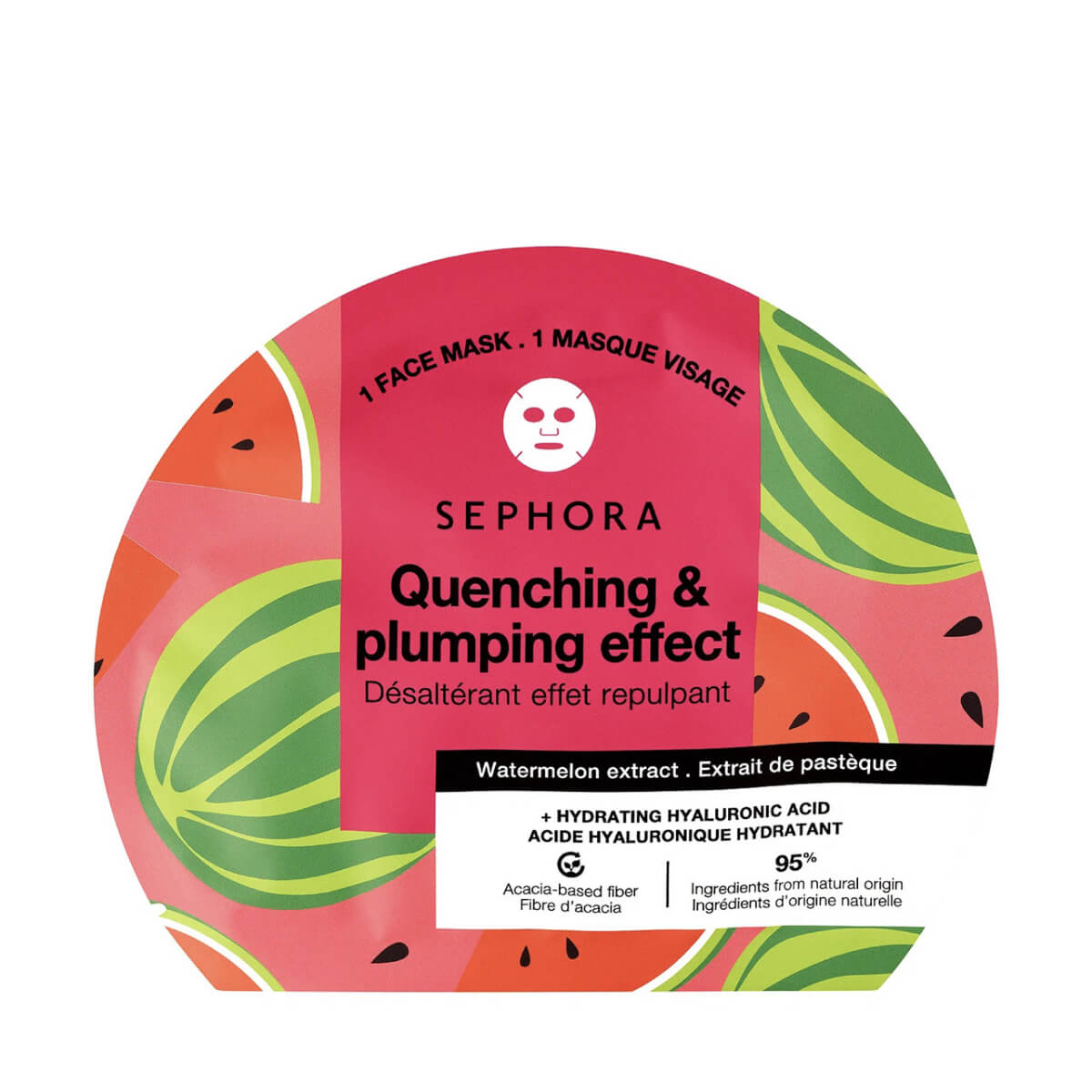 Sephora Collection Watermelon Quenching Sheet Face Mask – Deep Hydration and Plumping Effect