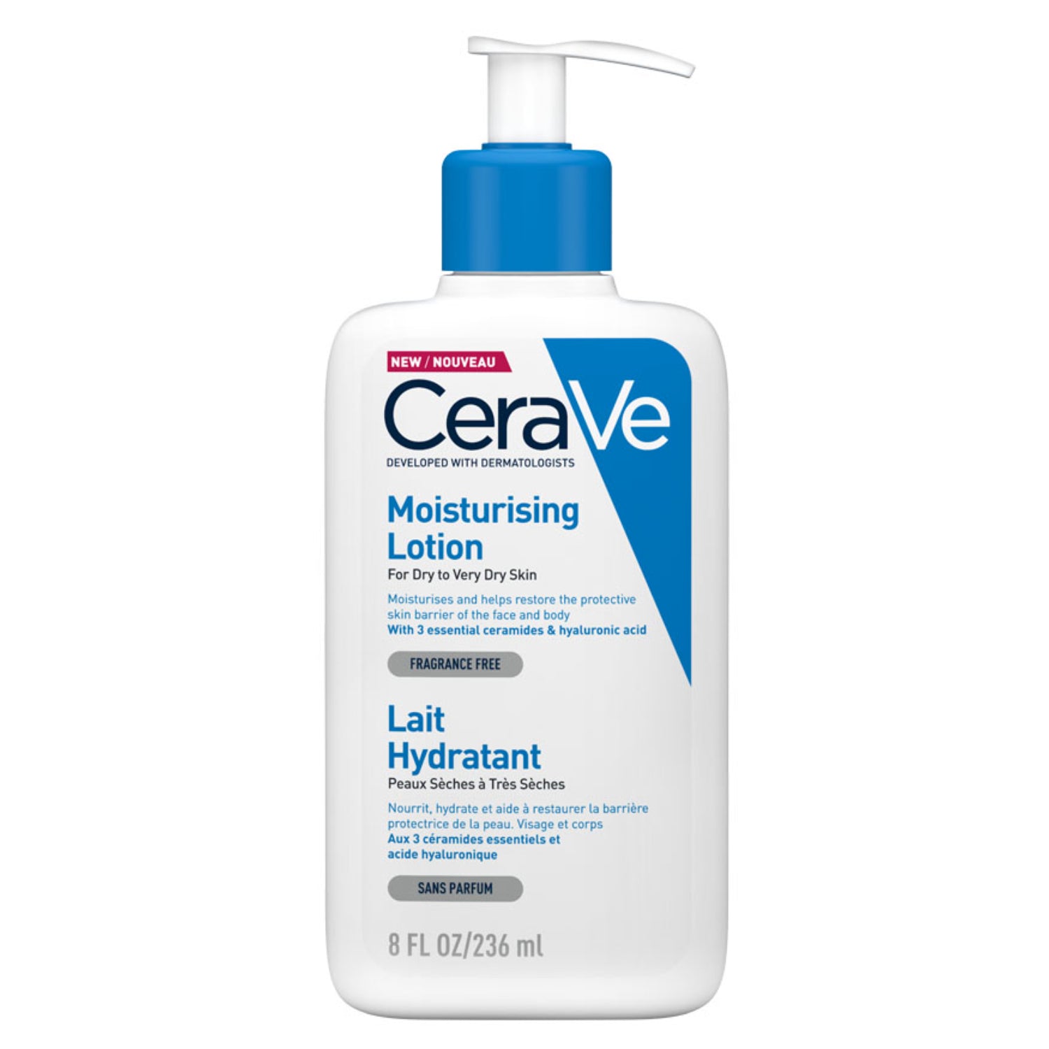 CeraVe Moisturising Lotion | 236ml/8oz | Daily Face & Body Moisturiser for Dry To Very Dry Skin